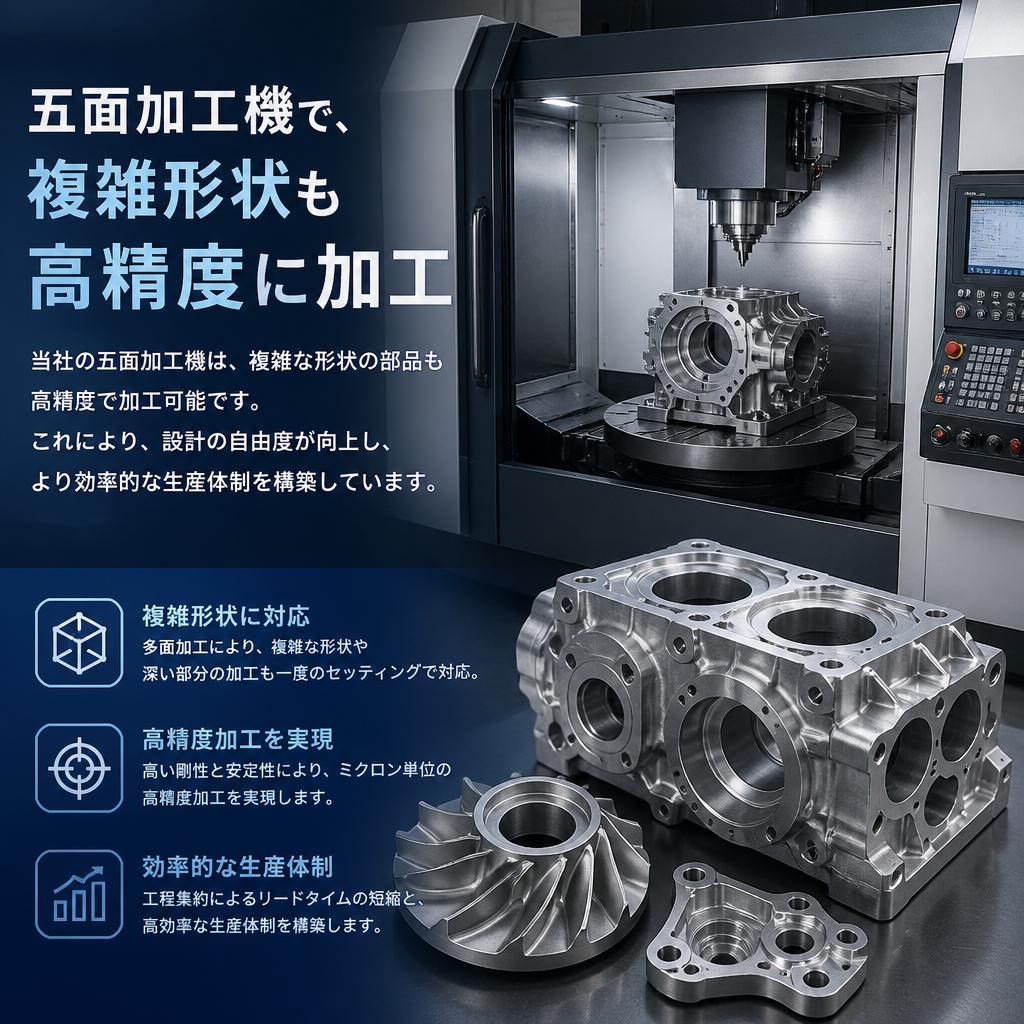 最新の五面加工機の導入