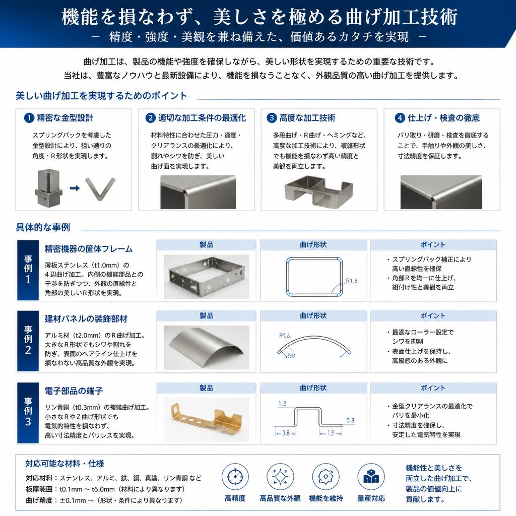 新しい製品デザインを提案する曲げ加工技術