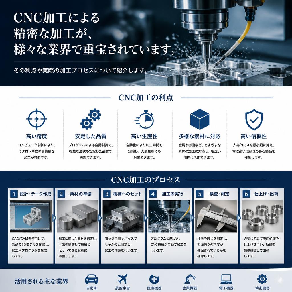 2. 高精度を実現するCNC加工の魅力