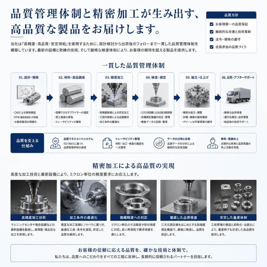 精密加工による品質の追求