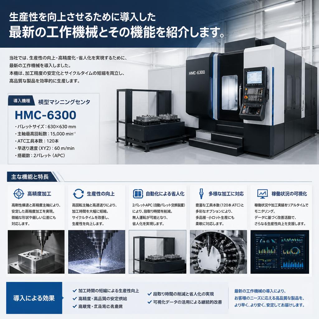 最先端の工作機械のご紹介