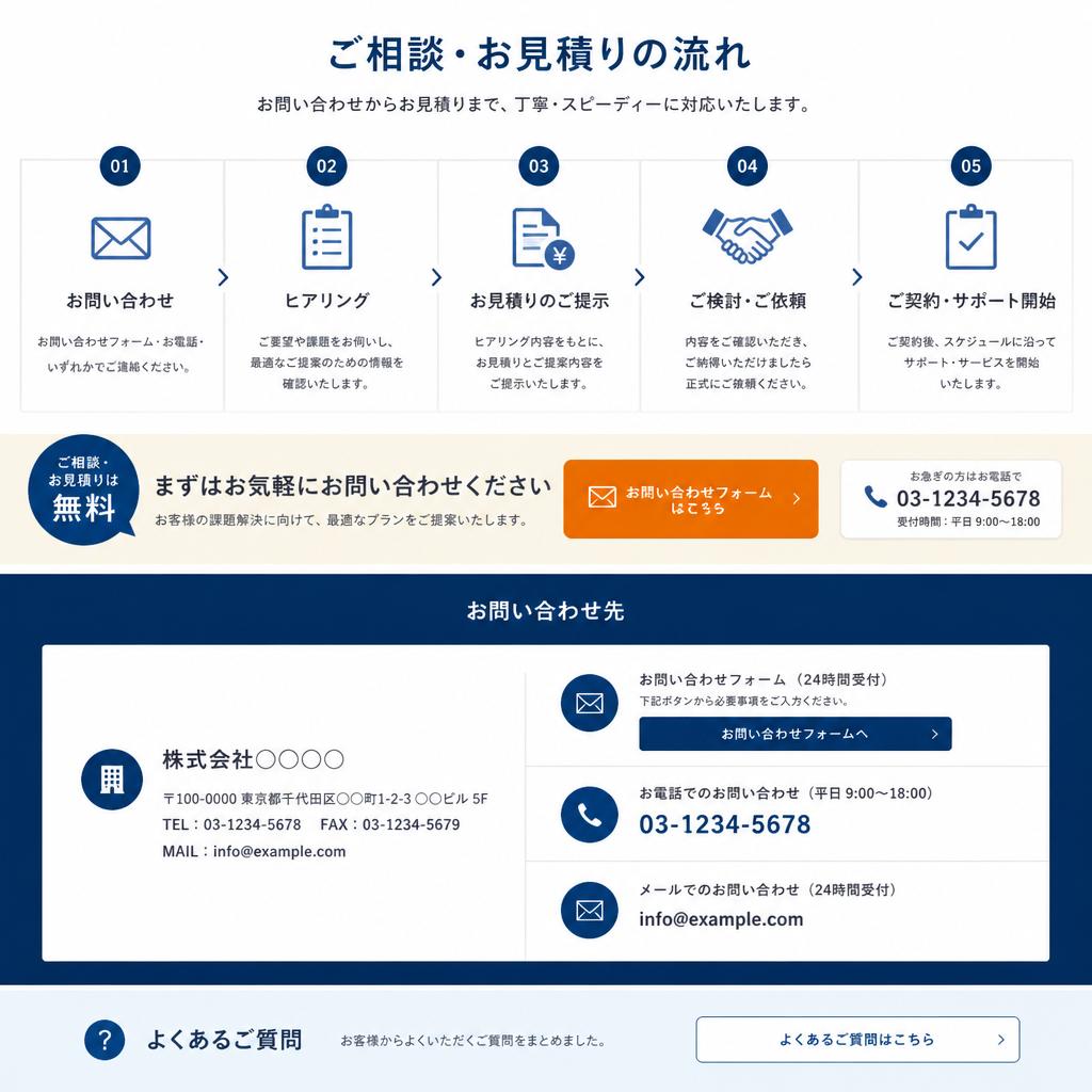 まずはお気軽にお問合せを