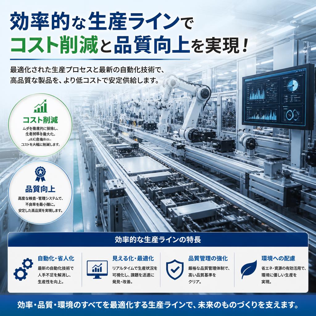 効率的な生産ラインでコスト削減と品質向上を実現！