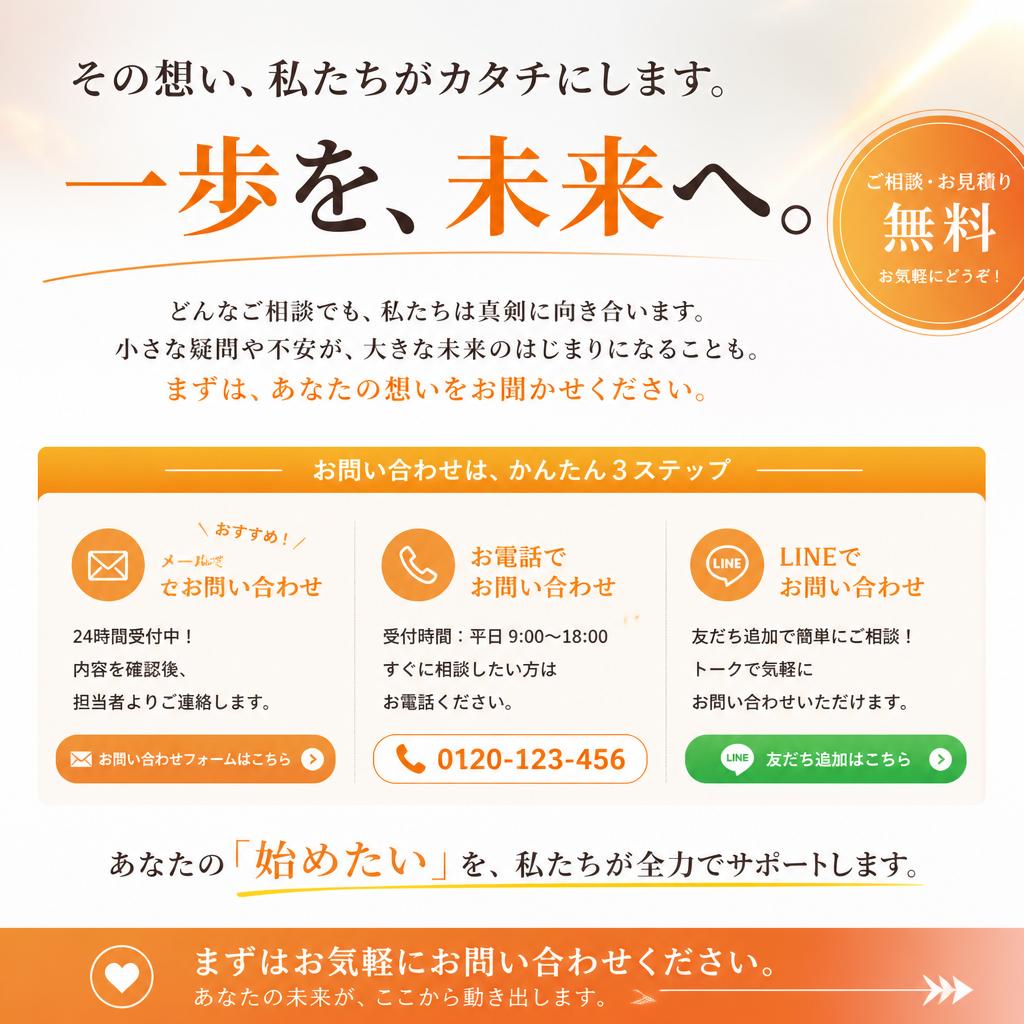 今すぐお問い合わせを！