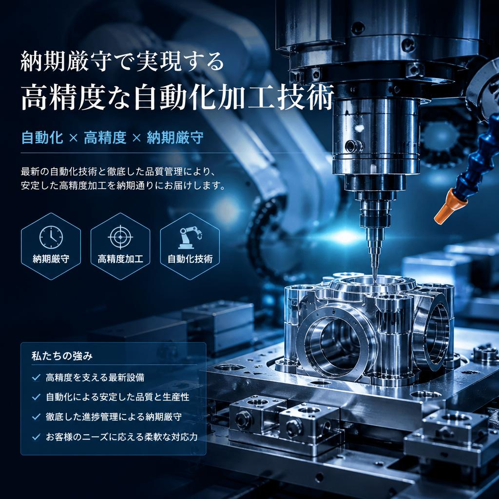 納期厳守で実現する高精度な自動化加工技術