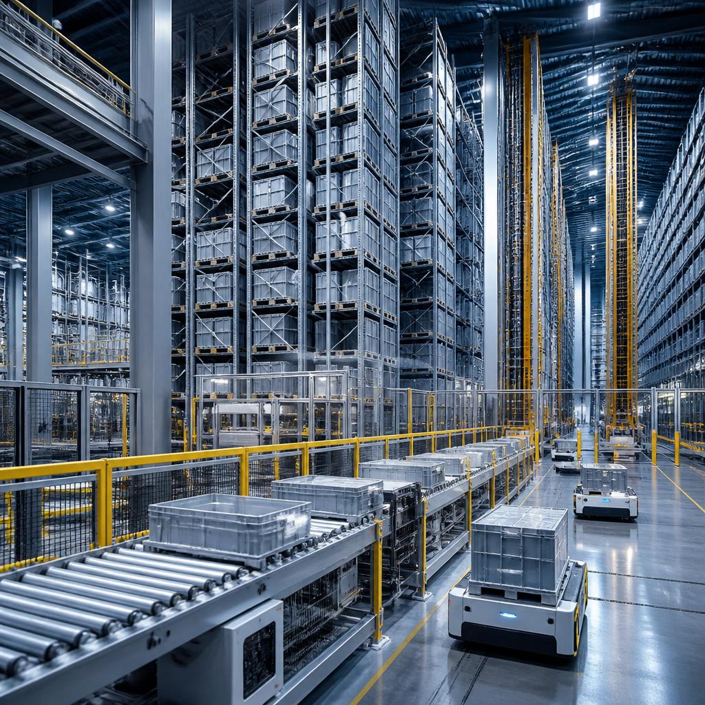高い生産性を支える自動倉庫システム